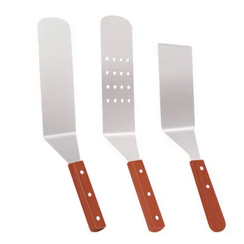 

Cooking Spatula Kit Stainless Steel Pancake Turner and Griddle Scraper Kitchen Utensil Griddle Kitchen Tools Accessories 3Sets