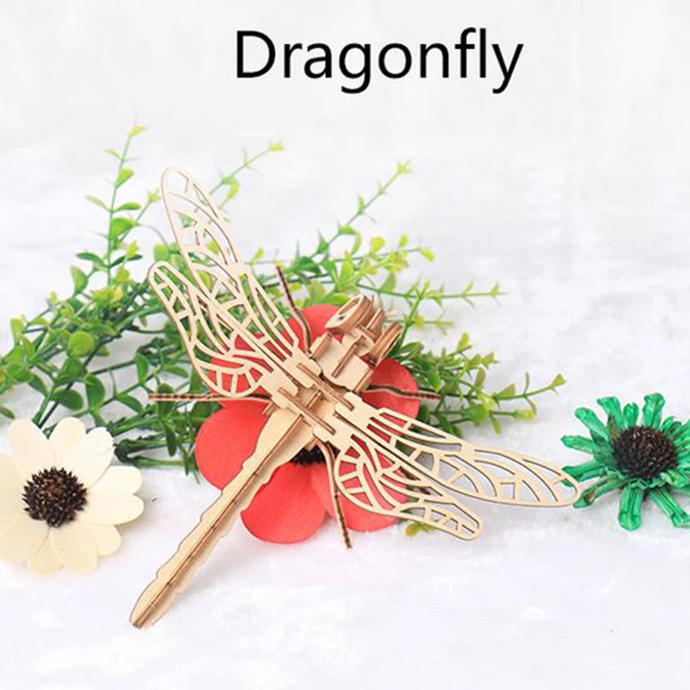 Детская игрушка Монтессори 3D головоломка DIY мозаика доска деревянная головоломка насекомое Животное ручной работы обучающая игрушка для сборки подарок для детей