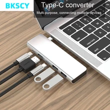 BKSCY USB C концентратор типа C для мульти USB 3,0 концентратор HDMI адаптер док-станция для MacBook Pro huawei P30/P20 USB-C 3,1 сплиттер 3 порта USB концентратор