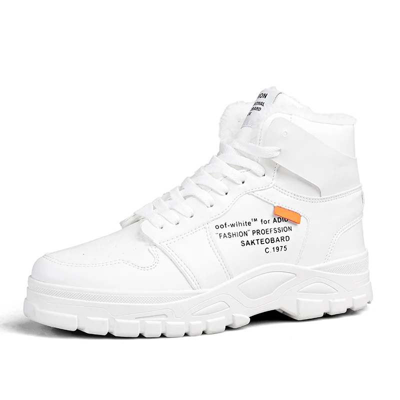 

BONJEAN New Men Keep Warm Winter Skateboarding shoes Youth High-top Walking Shoes Footwear Outdoor Comfortable Sport Sneakers