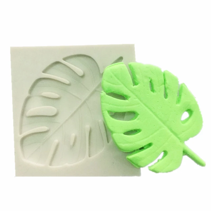 Leaf Monstera Fondant Cake Decorating Sugar Craft Plunger Cutter Flower Mold cookie cutters Biscuit Cake 4pcs