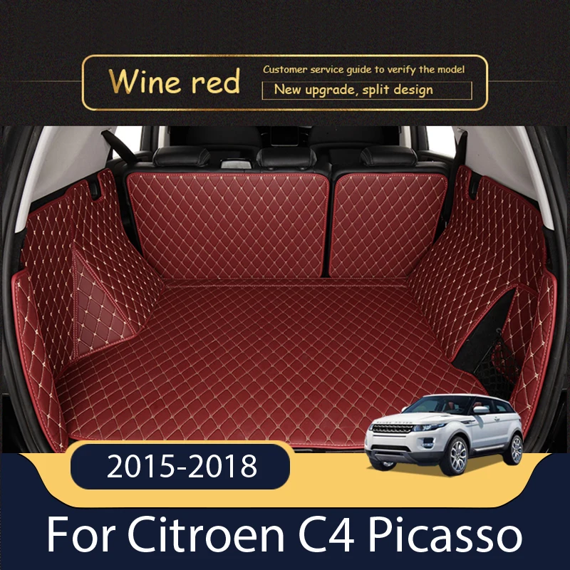 Для Citroen C4 Picasso 2014 2015 2016 2017 2018 5 мест коврик для багажника автомобиля груза Задняя