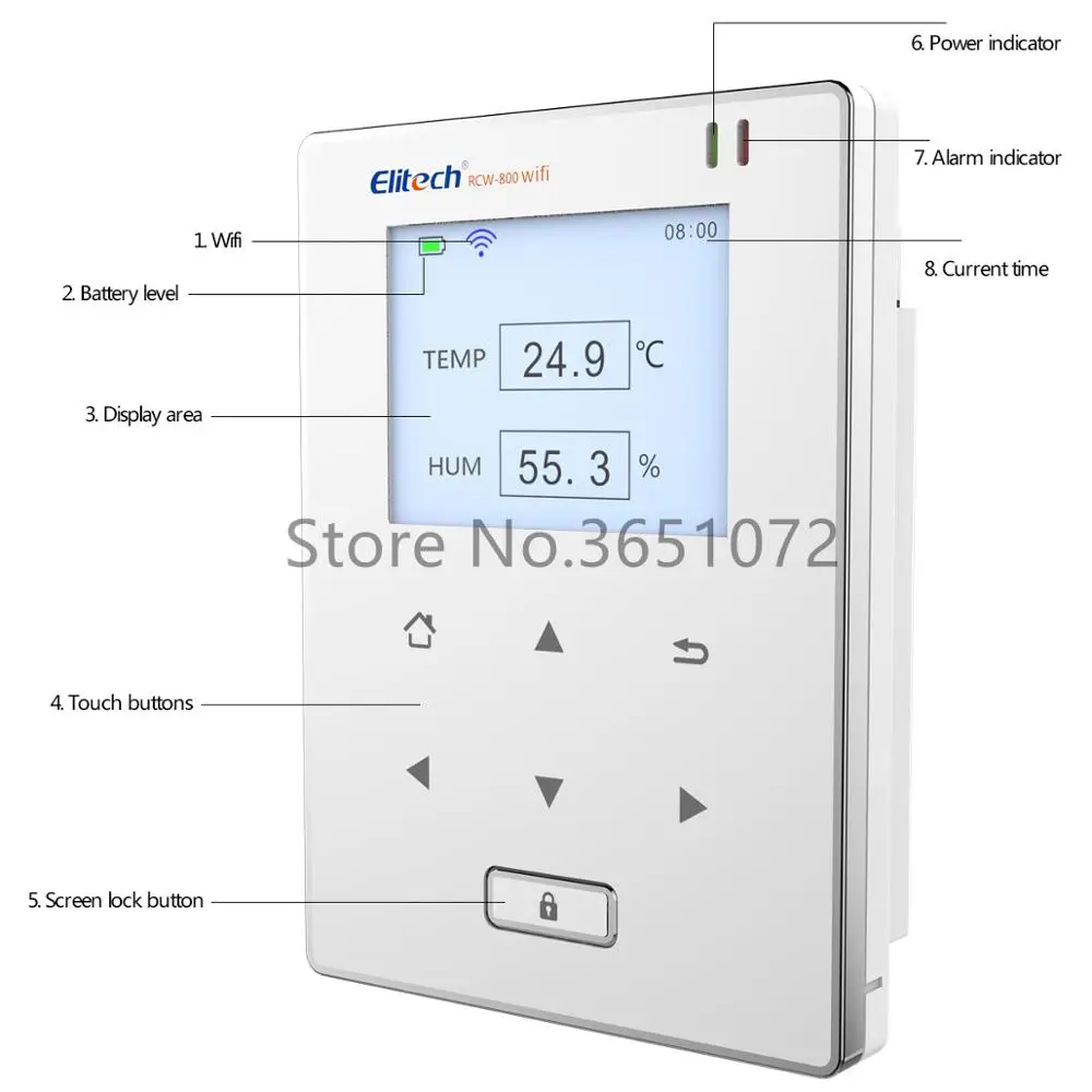 

RCW-800 WIFI temperature and humidity data logger