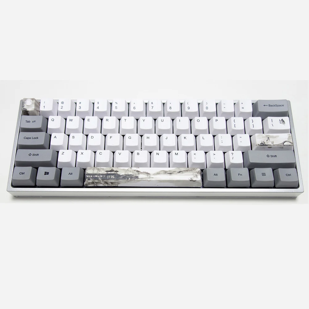 RGB60 клавиатура DIY анодированный алюминиевый чехол RGB боковая Просвечивающая