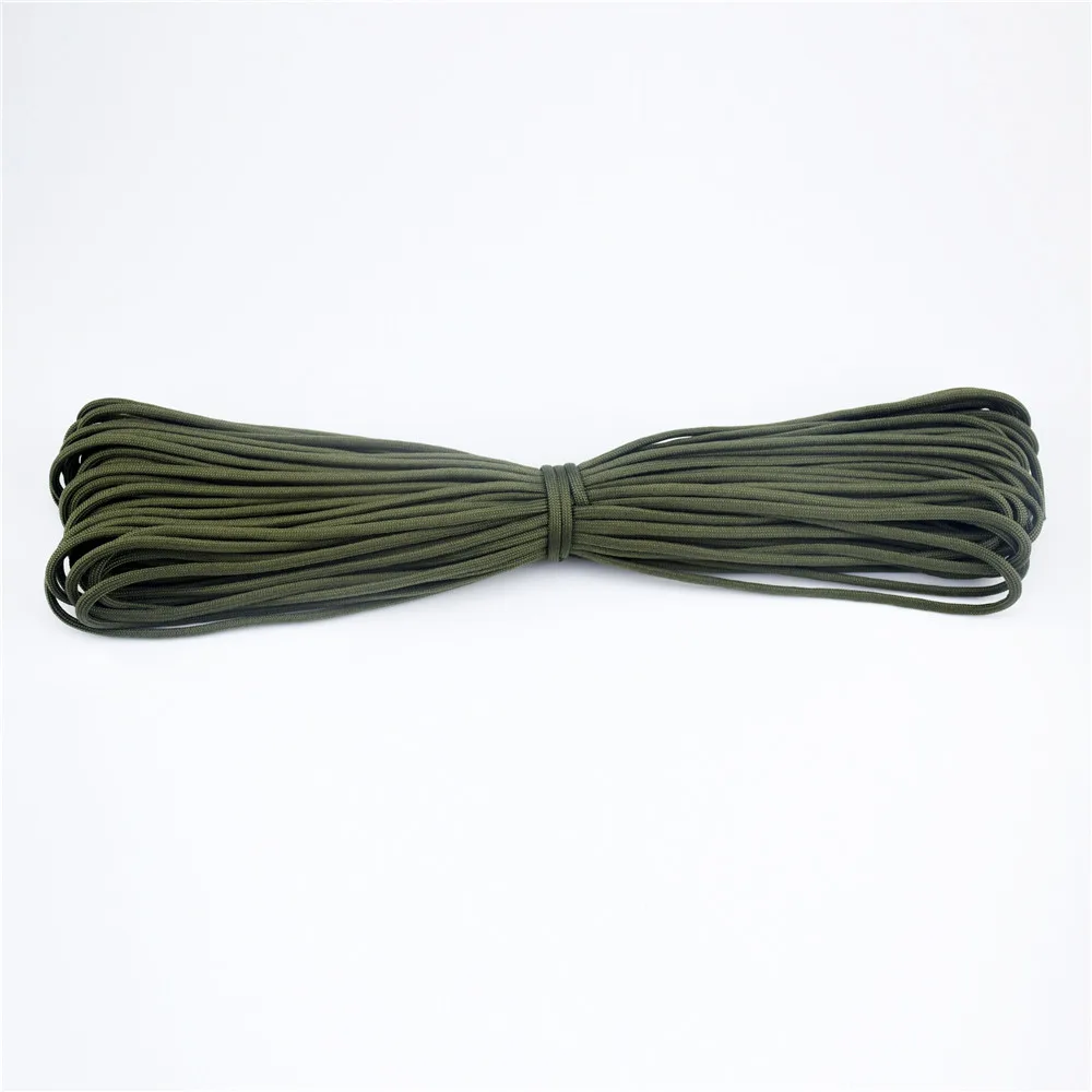 Army green 002 100 метров диаметр 4 мм 7 ядер Паракорд для шнура шнур кемпинг открытый веревка для альпинизма, кемпинга Пешие прогулки бельевая линия - Цвет: Army green 002