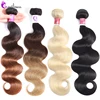 Goodliness 1/3/4pcs 613 Body Wave Bundles Brazilian Hair Weave Bundles Remy Three Tone 1b/4/27 1b/4/30 Ombre Human Hair Bundles 1