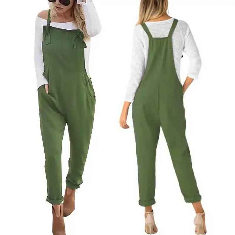 green dungarees womens