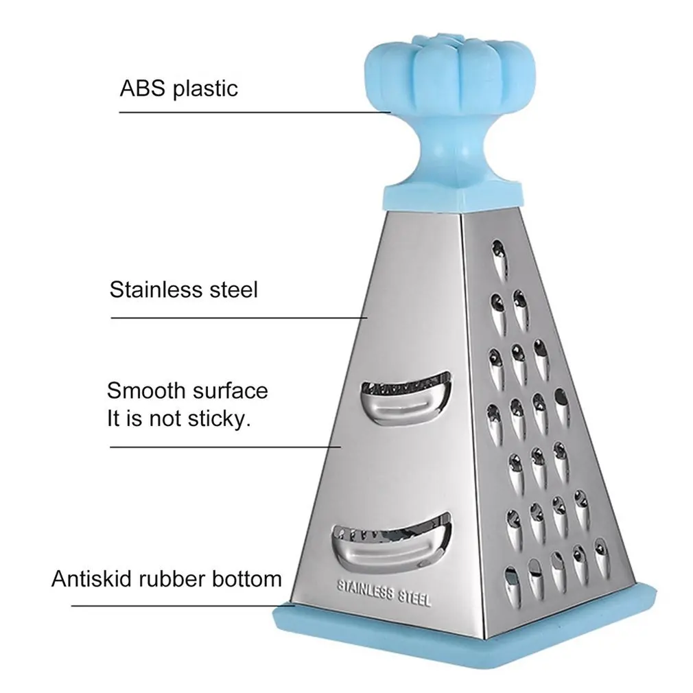 Pumpkin Head Tower-Shaped Four-Sided Planer Stainless Steel Vegetable Cutter Multifunctional Non-Stick Four-Sided Grater