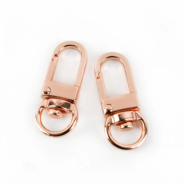 10/30pcs Metal Bag Buckle Dog Collar Buckles Handbag Strap Chain Clasps Lobster Swivel Snap Hook Buckle Hardware Leather Carfts RoseGold