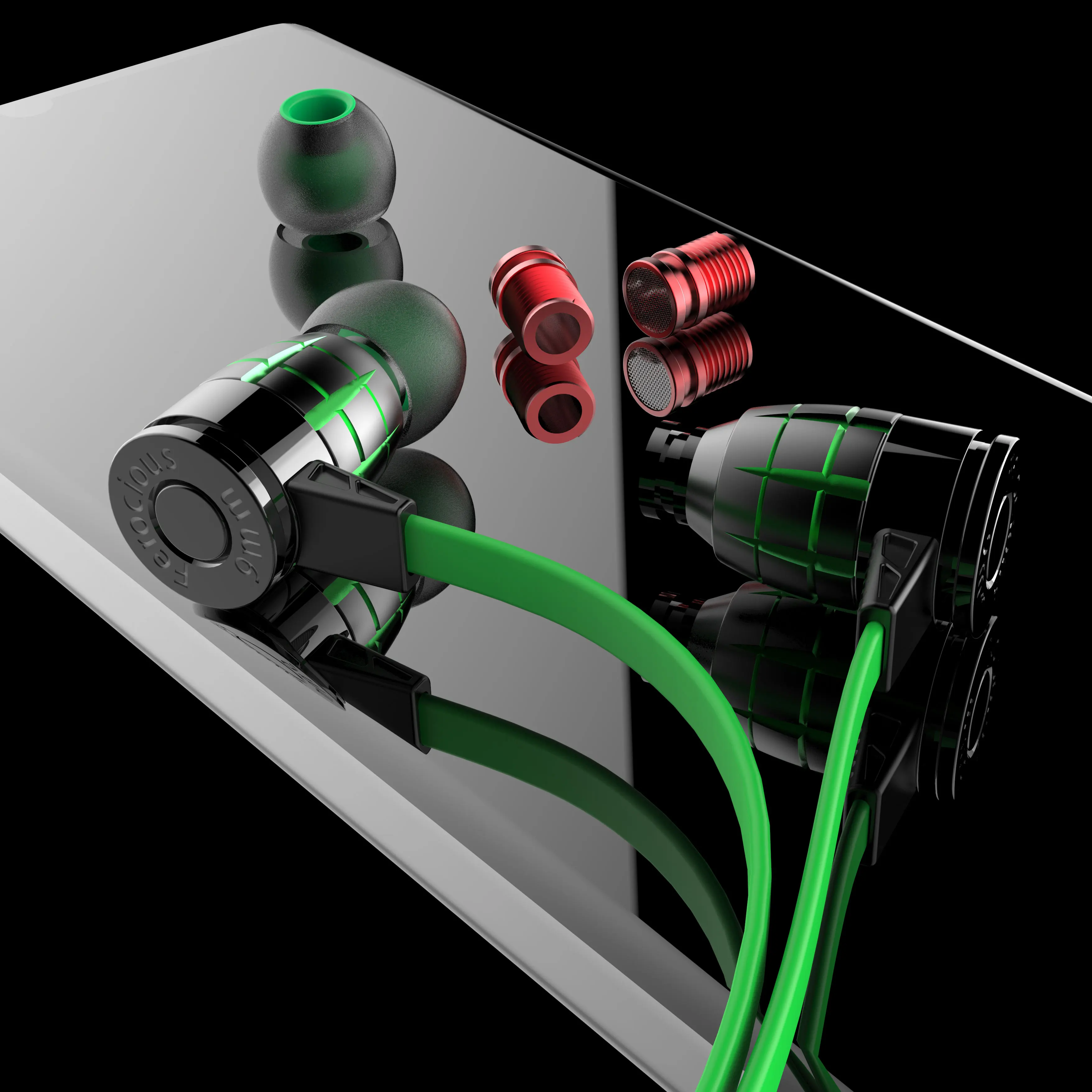 Metal wired Earphone Corded Headset For Mobile Phone PC Gaming WIred Headphone 3 5mm IN EAR Headset Comfortable ear Headphones
