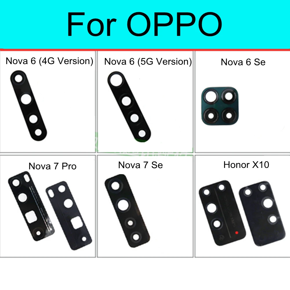 Nova6 Camera Glass Lens For Huawei Nova 6 7 SE Pro Honor X10 Back Main Replacement | Мобильные телефоны и аксессуары