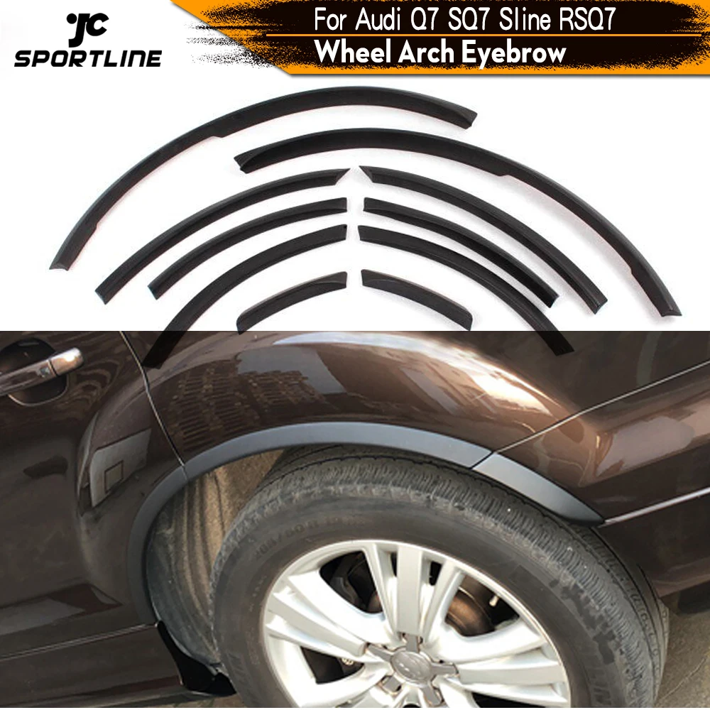 PU สีดำล้อ Arch Ferry คิ้วรถ Arch ล้อเปลือกตา Fender Flares Strip