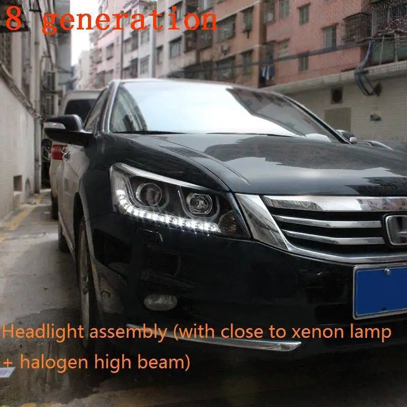 MODEL F Assessoires аксессуары для укладки Luces Para лампа авто Drl дневные ходовые светодиодные фары автомобильные фары в сборе для Honda Accord - Цвет: MODEL F