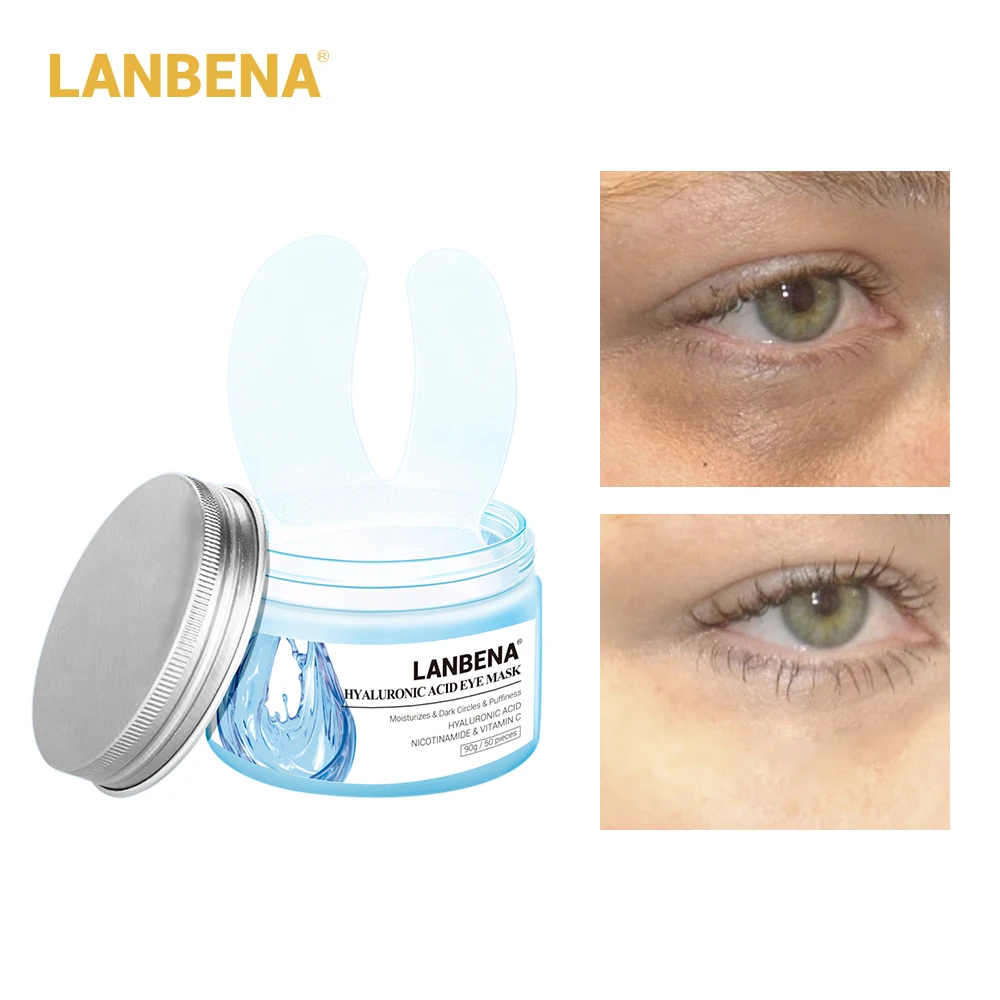 LANBENA ретинол с гиалуроновой кислотой, маска для глаз, сыворотка, уменьшает темные круги, мешки, восстанавливающие линии вокруг глаз, питают, укрепляют, заботятся о коже, 50 шт