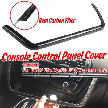 

New Real Carbon Fiber Car CD AC Console Control Panel Cover Trim Decoration Frame For BMW F80 M3 F82 F83 M4 2014-2018