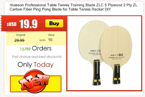 Huieson Prime Quality Technology Surface Ayous Carbon Fiber Big Central Paulownia Wood Table Tennis Racket Blade for Adults S5