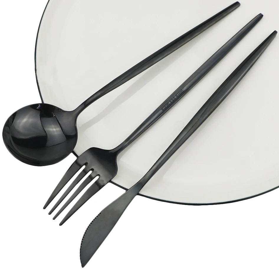 3 шт набор посуды Набор радужных столовых приборов 18/10 нержавеющая сталь набор посуды нож вилка, ложка, посуда набор кухонный набор серебряных изделий
