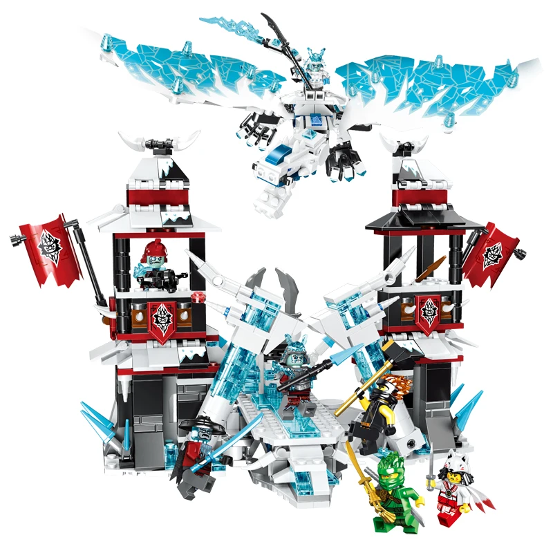 

849pcs Ninja The Castle of Forsaken Emperor Truck Model Building Blocks Compatible Legoinglys 70678 Ninjagoes Kids Toy Bricks