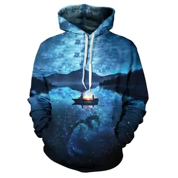 

Hot selling fashion 3D fashion color science fiction star personality trend men's spring and autumn handsome Hoodie xxs-6xl