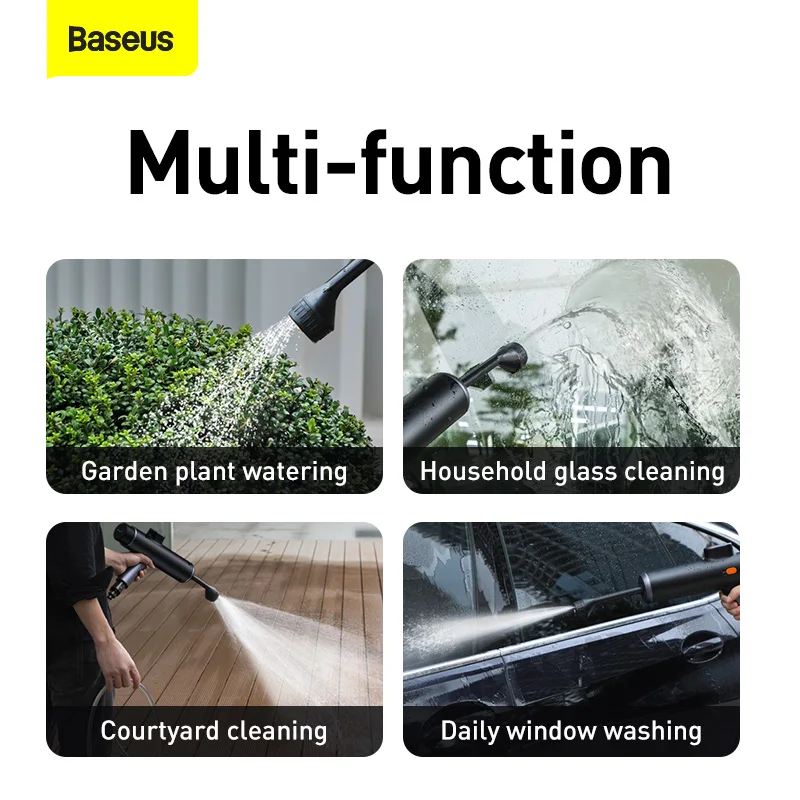 Baseus-高圧クリーナー,車の掃除機,自動スプレー,電気洗浄装置,スタイリングツール - AliExpress 自動車 バイク