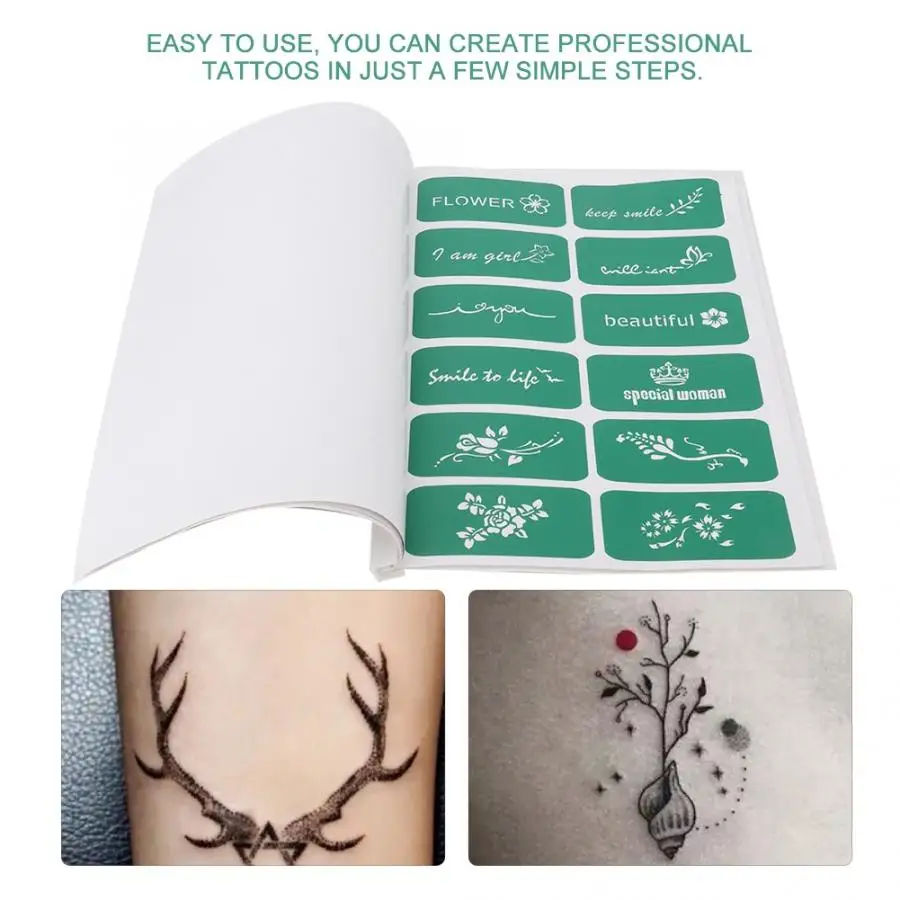 Face Reusable Small Tattoo Stencil Airbrush Temporary Semi-Permanent Templates Tattoo Accessory Makeup
