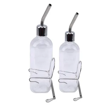 

New Cat Stainless Steel Drinking Water Dispenser Pets Cat Hanging Automatic Drinker Syrian Rabbit Hamster Guinea Pig Guinea Pigs