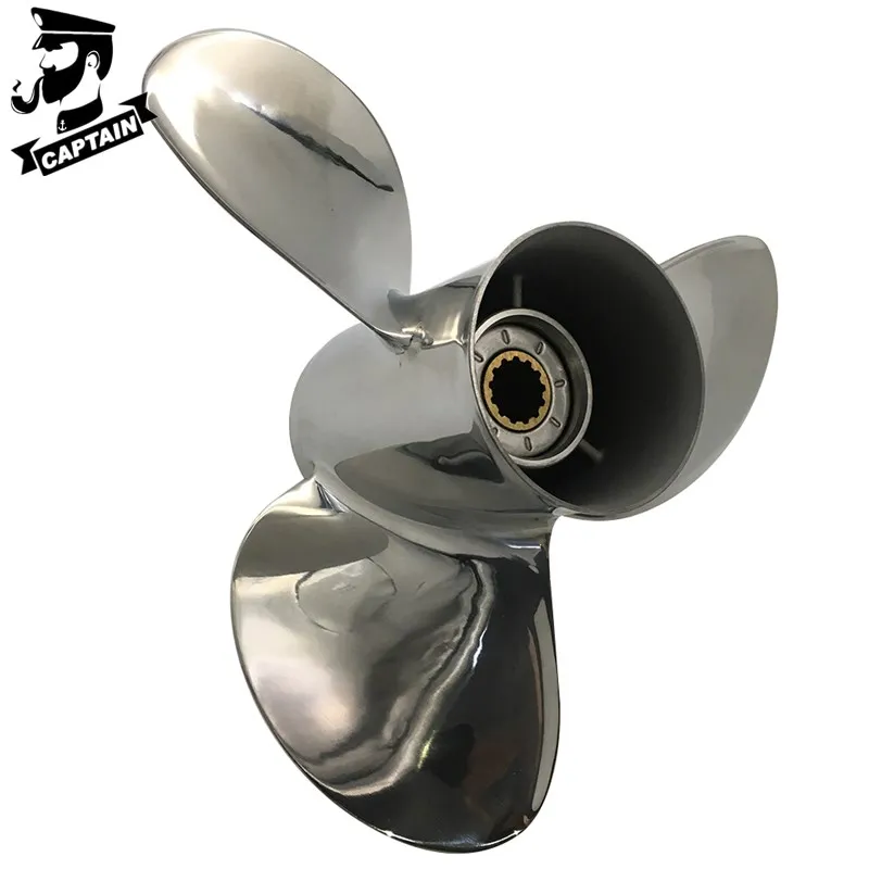 

Captain Propeller 11 1/4x14 Fit Yamaha Outboard Engines F30 40HP 55HP F60 Stainless Steel 13 Tooth Spline RH 697-45970-00-98