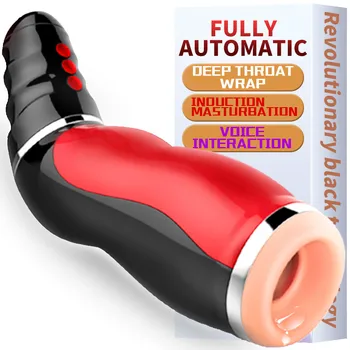 Electric Real Oral Clip Sucking Vibrator Artificial Vagina Deep Throat Blowjob Male Masturbator Sex Toys for Men Sex Machine
