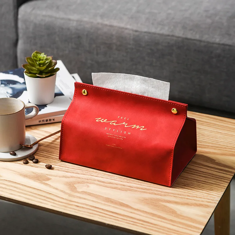Creative Leather Tissue Storage Box Container Case Foldable Home Kitchen Bedroom Car Desktop Napkin Paper Holder Organizer 5