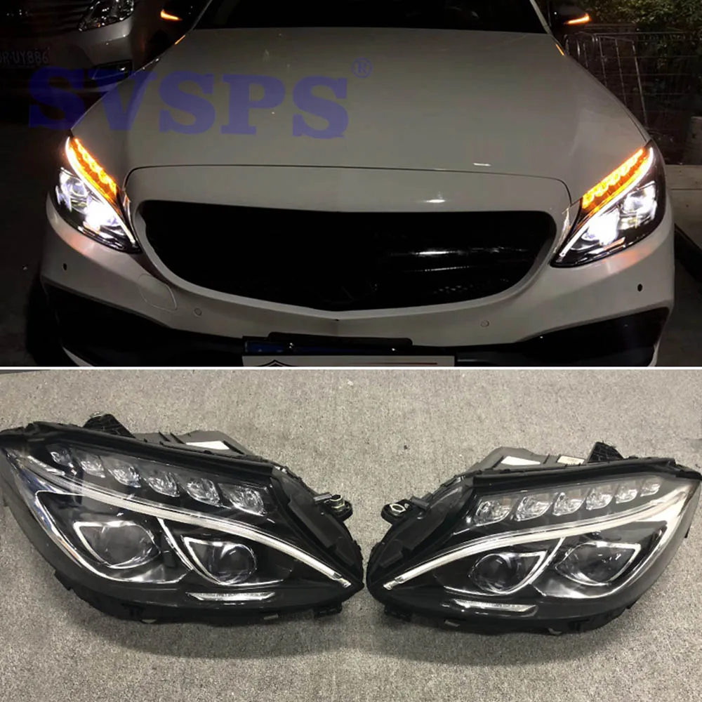 Высококачественные передние фары для Mercedes Benz C class W205 c400 c260 C200 C180 C63 C63S AMG 2015 2018