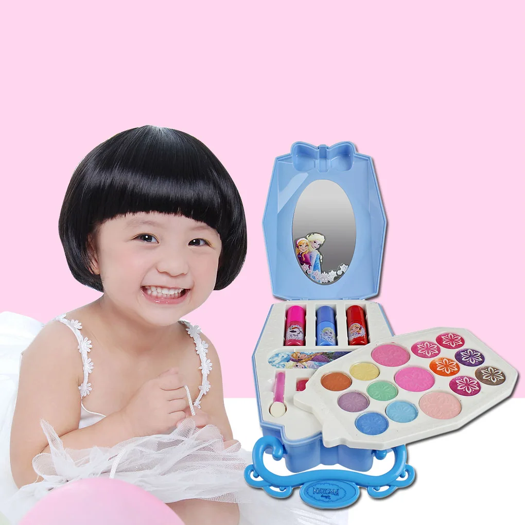 Ideal  Disney Water-Soluble Cosmetics Toy DIY Beauty Makeup Training Handbag Box Kid Child Intelligent Toy