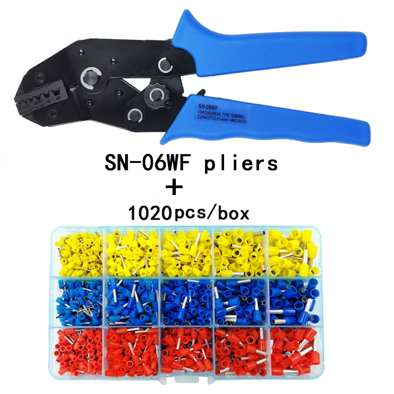 SN-06WF 1020 SN-06WF плоскогубцы для обжима, плоскогубцы для зачистки SN-16WF/06/48B/02C, набор зажимов - Цвет: SN-06WF 1020