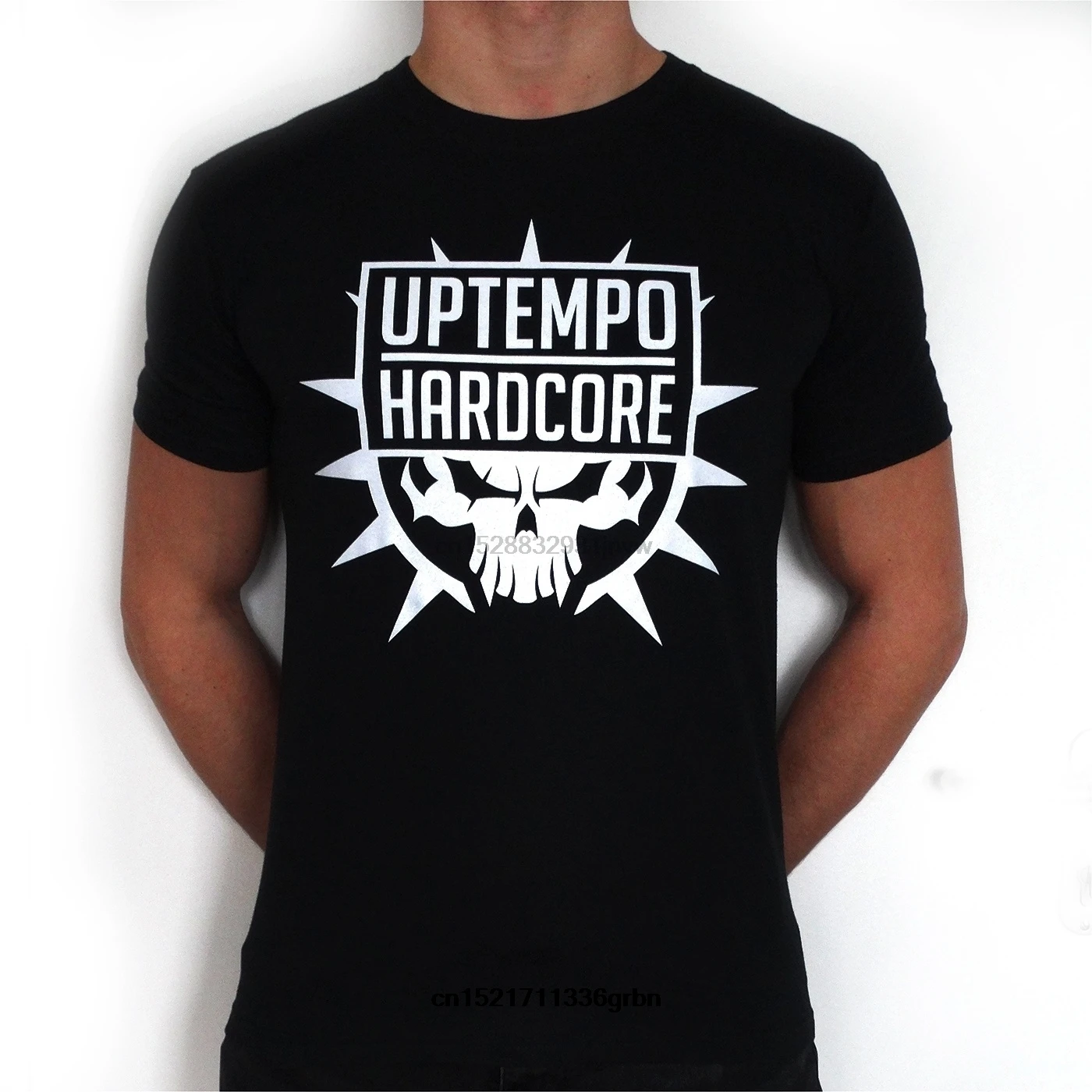 Мужская футболка с графическим принтом Uptempo Hardcore крутые топы футболки круглым