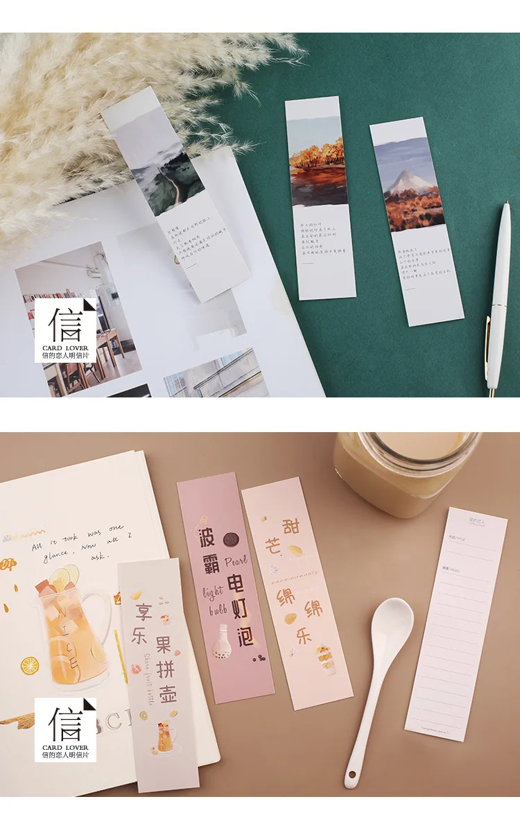 JIANWU 30 шт./компл. Винтаж деревенский стиль бумажная Закладка школьные подарочные карты студент школьные принадлежности кавайи