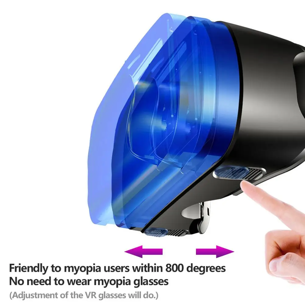 Bakeey 2020 NEW VR Helmet 3D Glasses Virtual Reality Support 0-800 Myopia Headset Goggles Binoculars For iPhone 12 12Pro Huawei P40 Pro Mate40 Pro