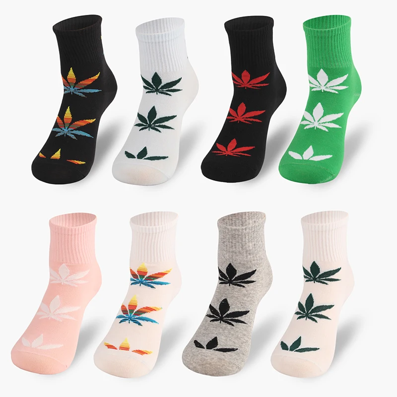 Мужские носки Moda Socmark новинка спортивные с кленовыми листьями для скейтборда