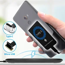 USB беспроводное зарядное устройство QI 5 Вт зарядный коврик Универсальный Micro usb type C зарядный приемник для Android телефона планшета беспроводной зарядный комплект