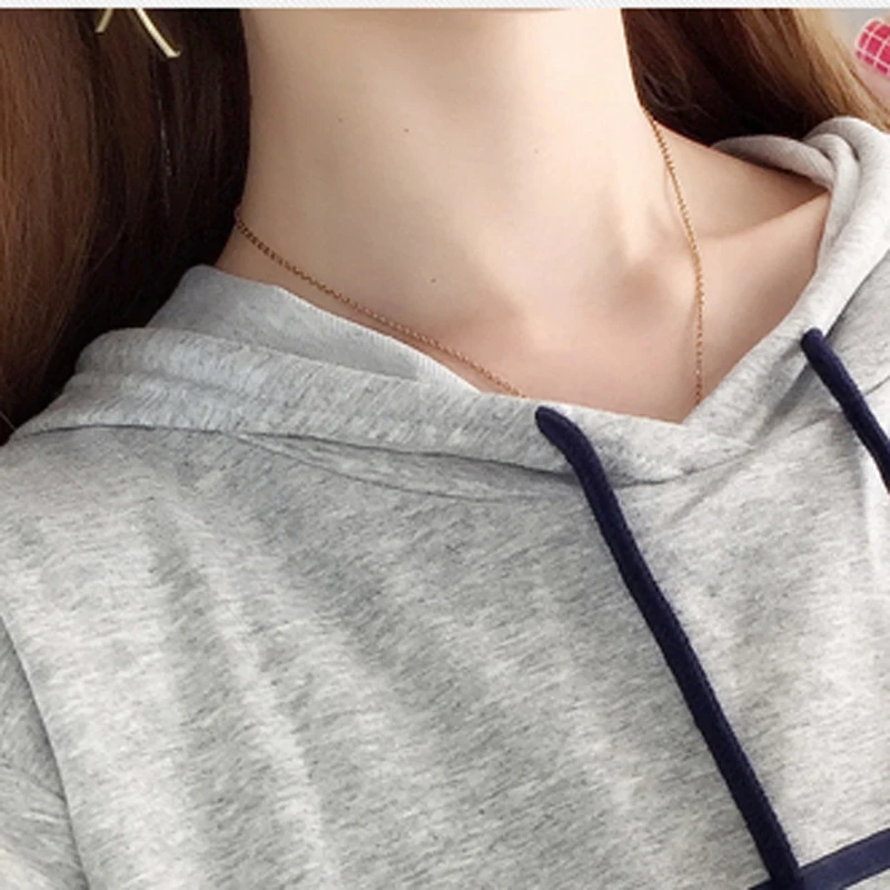 Hot Long-Sleeved Hooded Breastfeeding Dresses Mid-Calf Casual Fashion Maternity Clothes Autumn Top 8556