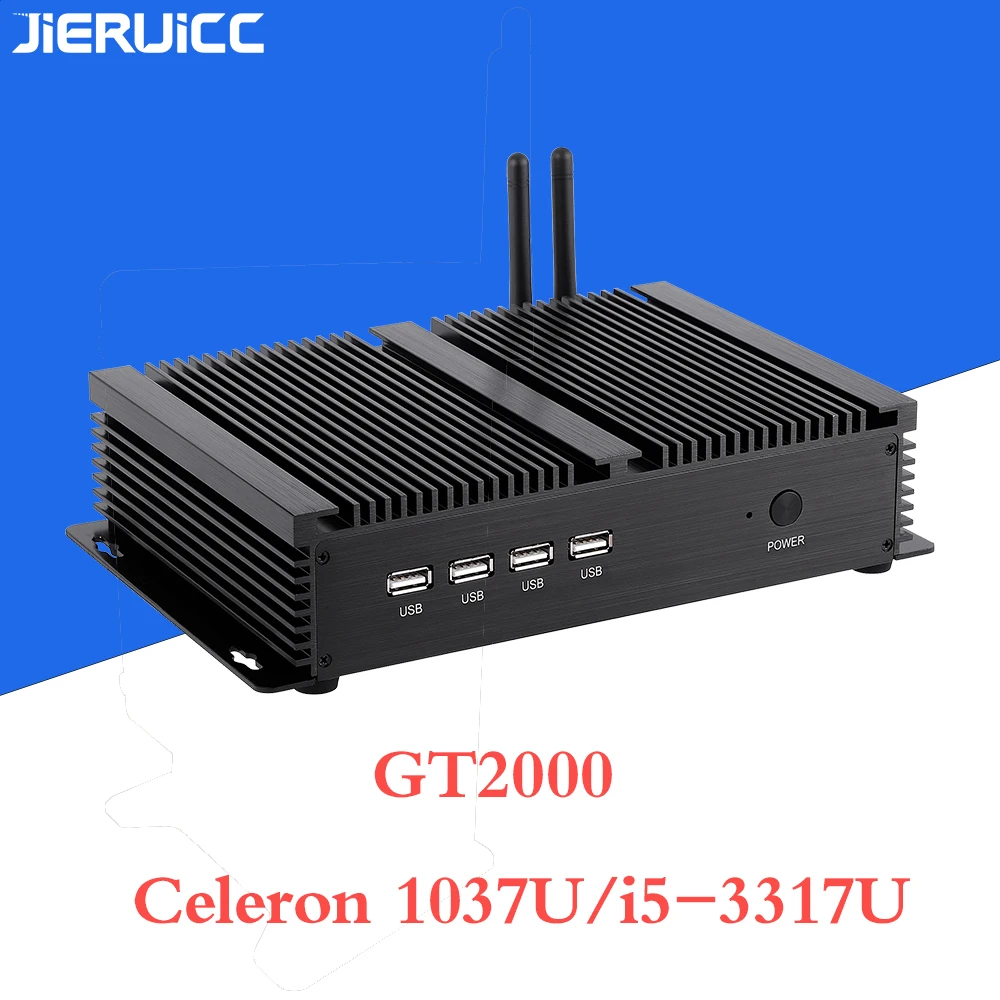 ПК промышленного класса с двойным портом lan Intel Celeron 1007U 1037U 3317 4COM RS232 прочный