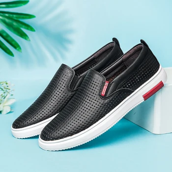 

Genuine Leather Shoes Men Casual Shoes Men Sneakers Breathable Non-Slip Leather Sneakers Male Fashion Style Chaussure Homme 2020