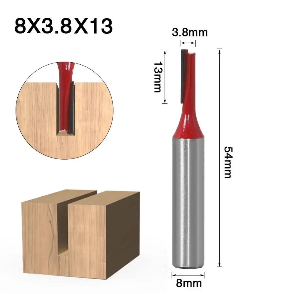 1PCS 8mm Shank High Quality Straight/Dado Router Bit Set