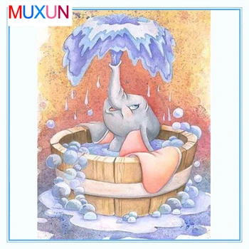 

Muxun Diamond Mosaic Picture Crystal Diamond Embroidery Dumbo Cross Stitch Diamond Painting Diamond Artist Home Decoration Lx372