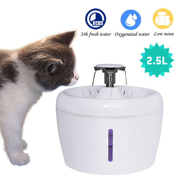 Automatic Cat Fountain Water Drinking Feeder Bowl Pet Dog Cat Water Dispenser Mute Automatic Drinking Fountain  USB