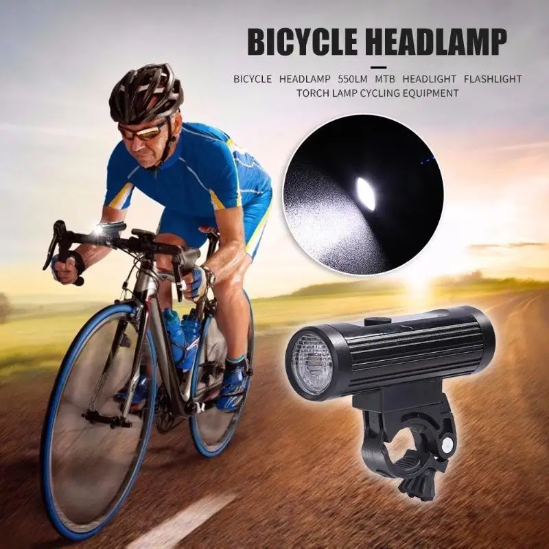 Велосипедный фонарь 550LM USB Перезаряжаемый MTB дорожный велосипед фонарик лампа