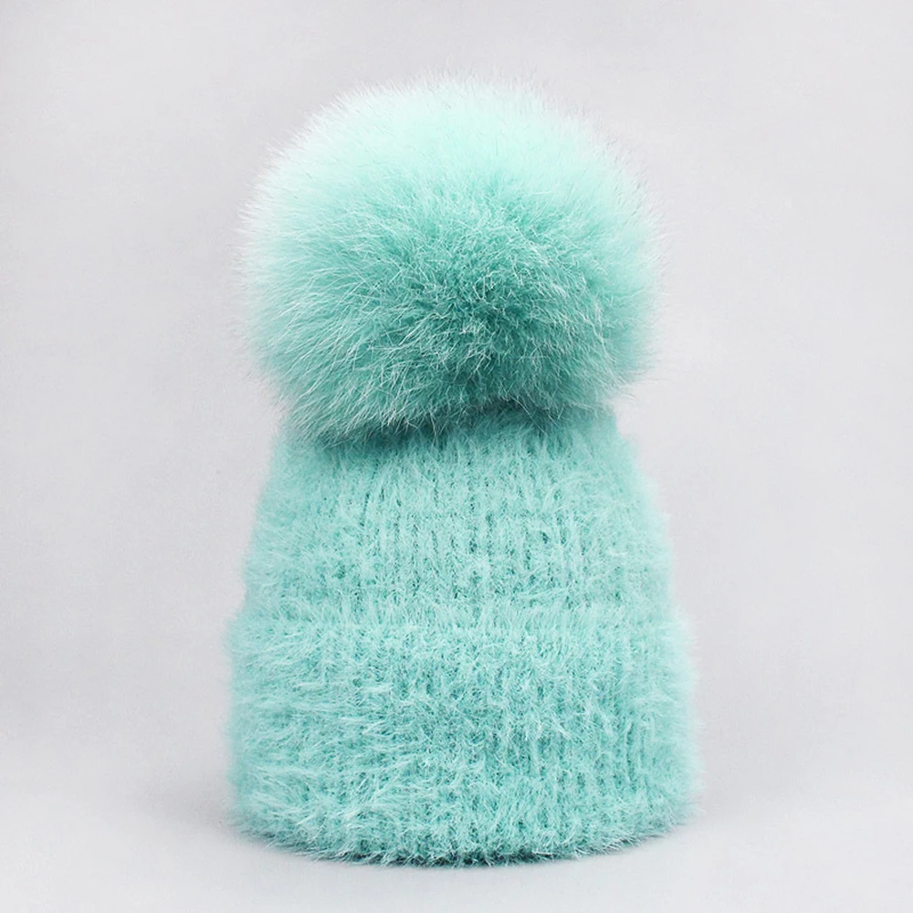 Шапка для взрослых, Повседневная шапка Skullies Beanies для женщин и мужчин, шапка из искусственного меха норки, теплые ветрозащитные аксессуары для улицы