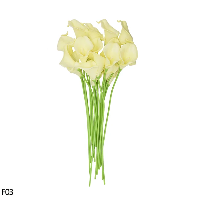 10Pcs High Quality Real Touch Calla Lily Artificial Flowers Calla Lily Bouquet For Wedding Bouquet Bridal Home Flower Decoration F03