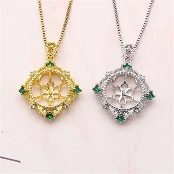 

Pendant Fitting Pearl Accessories 925 Silver Ring Jewelry DIY No Pearl no chain Free Shipping