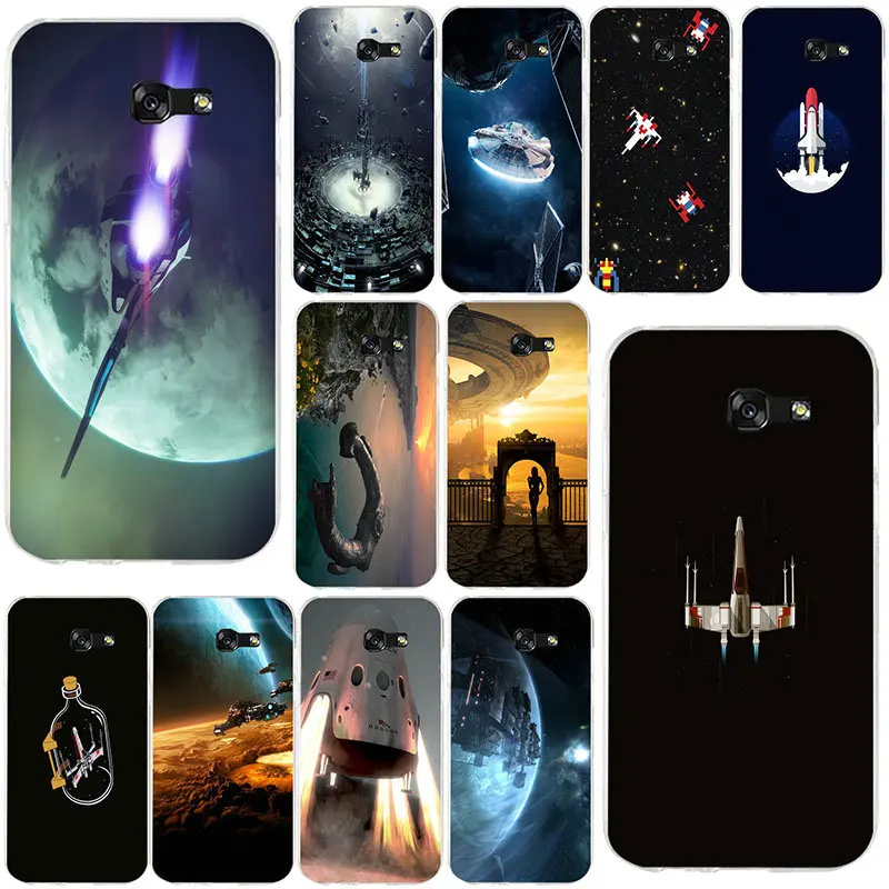 Space Ship Fantasy Phone Cases Soft TPU Cover for Samsung Galaxy Note 5 8 9 S2 S4 S5 Mini S6 S7 S8 S9 S10 Edge Plus Lite | Мобильные
