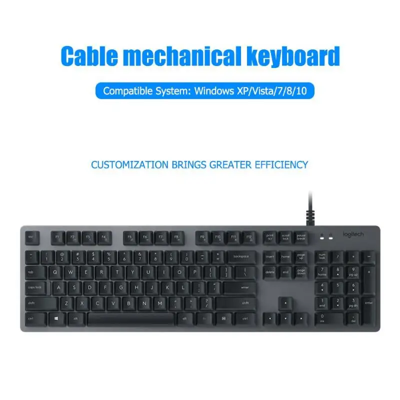 Полноразмерная механическая клавиатура для Logitech K840 104 клавиш USB Проводная