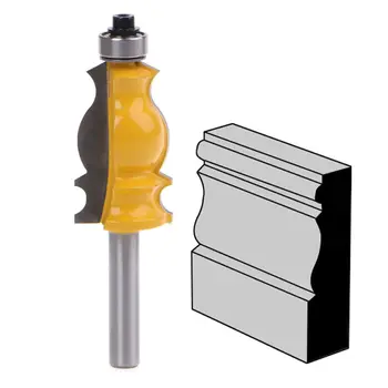 

8mm Shank Architectural Cemented Carbide Molding Router Bit Woodwork Cutter For Wood Cutting Power Tools